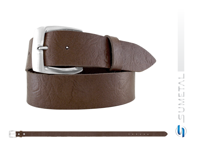 CT0181 Cinto Country Couro Mamute Marrom
