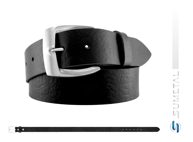 CT0181 Cinto Country Couro Mamute Preto