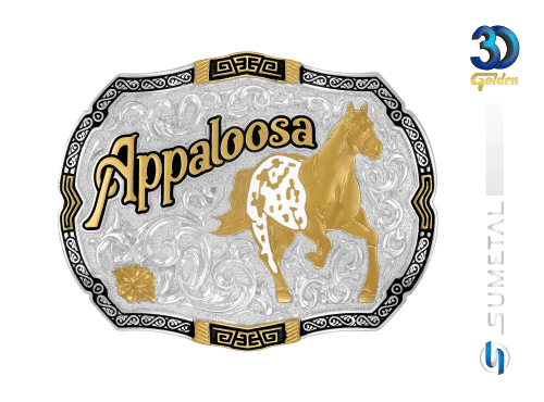 14419F PD Fivela Country Cavalo Appaloosa
