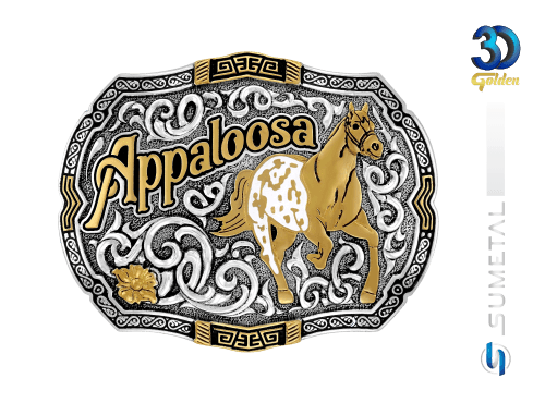 14419FE PD Fivela Country Cavalo Appaloosa