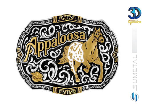 14419FJ PD Fivela Country Cavalo Appaloosa