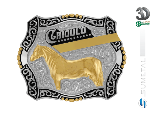 14420F ND Fivela Country Cavalo Crioulo