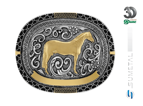 14457FE ND Fivela Country Cavalo Crioulo