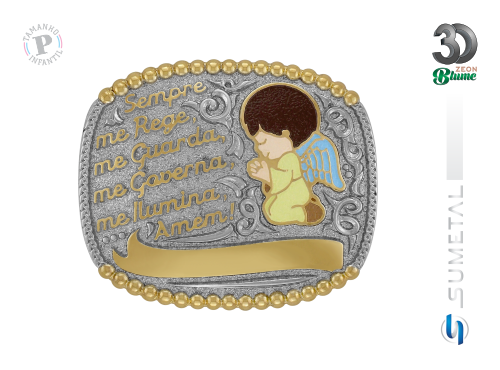 14348F ND Fivela Country Infantil Anjo da Guarda