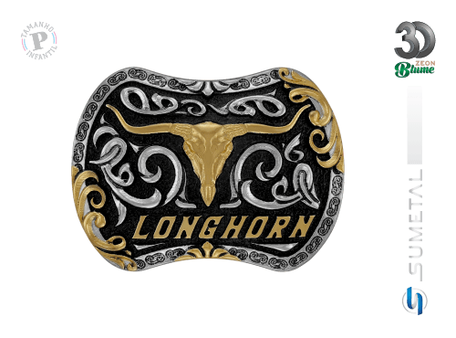 14460FJ ND Fivela Country Infantil Longhorn