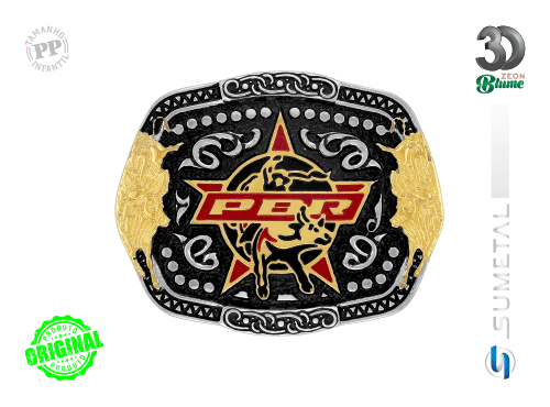 14371FJ ND Fivela Country Infantil PBR Professional Bull Riders