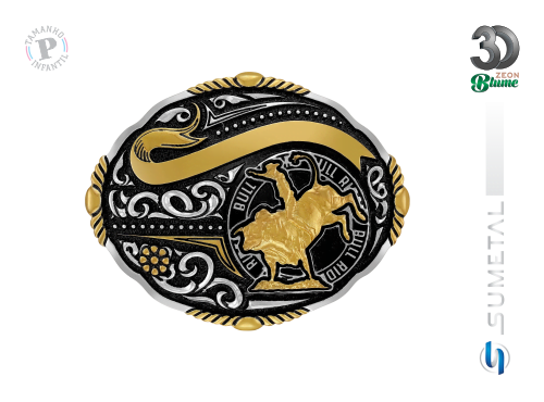 15338FJ ND Fivela Country Infantil Touro Masculina Bull Rider