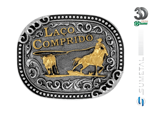 14278FE ND Fivela Country Laço Comprido Masculina