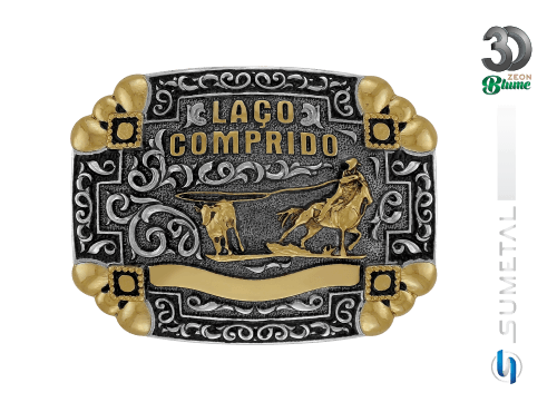 14388FE ND Fivela Country Laço Comprido Masculina