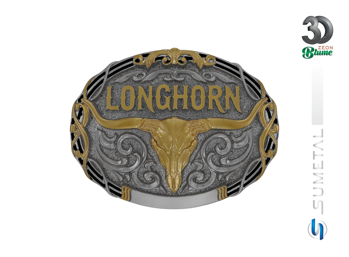 16449F ND Fivela Country Masculina Longhorn