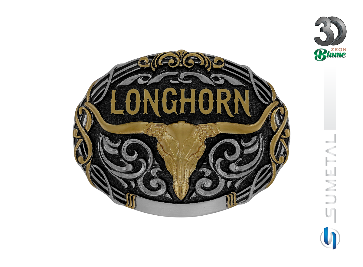 16449FJ ND Fivela Country Masculina Longhorn
