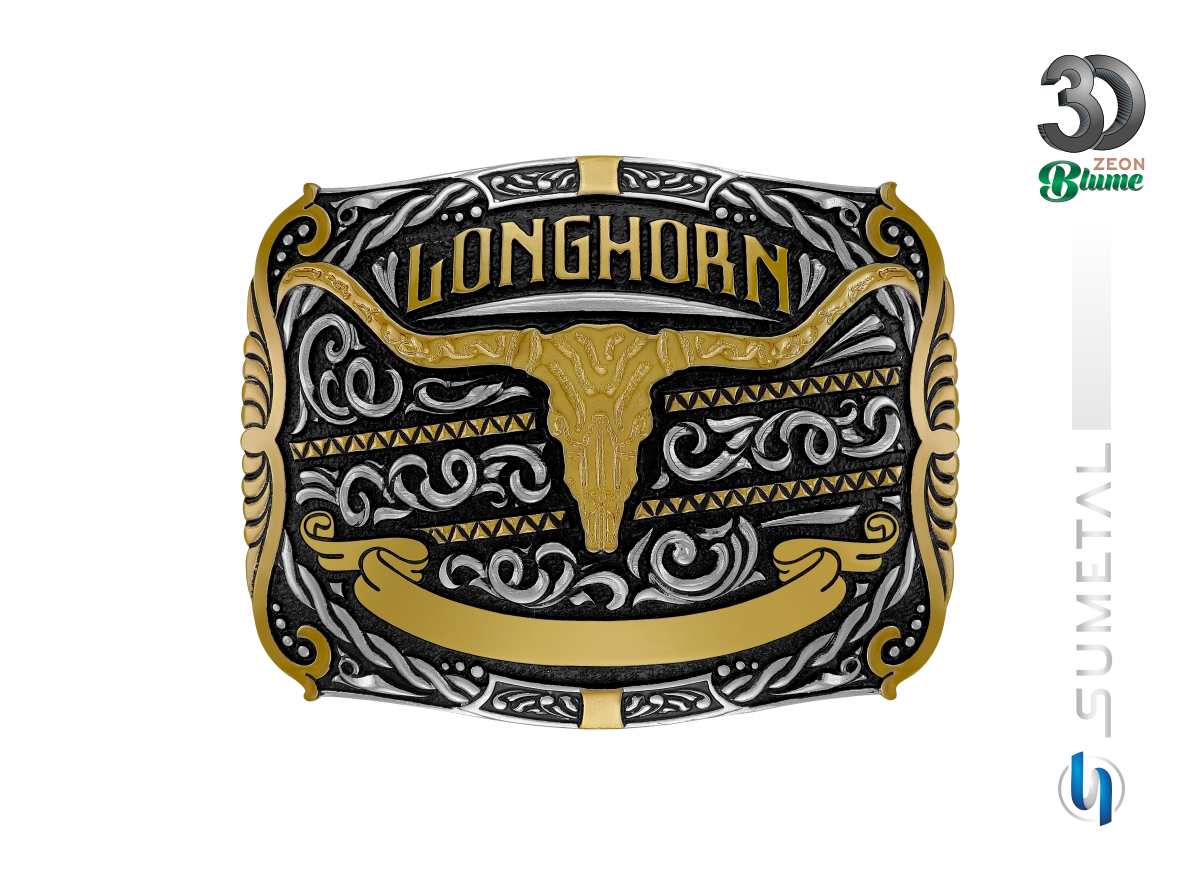 16504FJ ND Fivela Country Masculina Longhorn