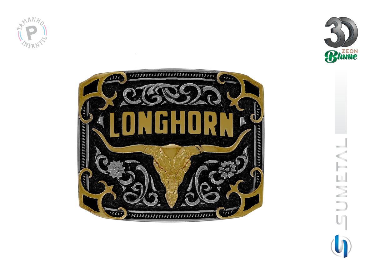 16450FJ ND Fivela Country Infantil Longhorn
