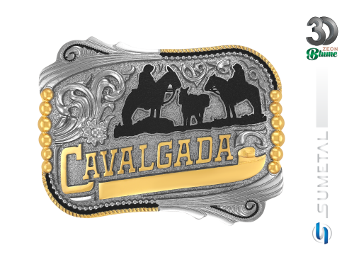 13371F ND Fivela Country Masculina Cavalgada
