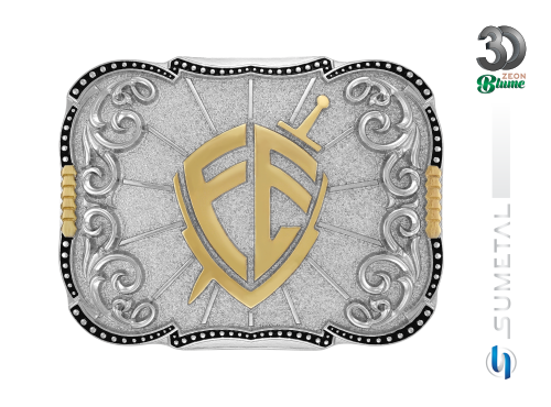 13512F ND Fivela Country Masculina Escudo Da Fé
