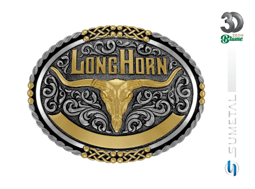 14265FE ND Fivela Country Masculina Longhorn