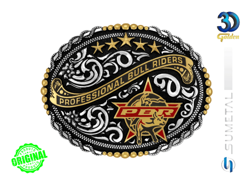 12736FJ PD Fivela Country Masculina PBR Professional Bull Riders