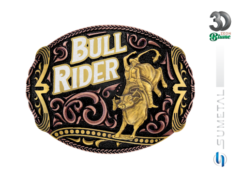15269FJ COD Fivela Country Masculina Touro Bull Riders
