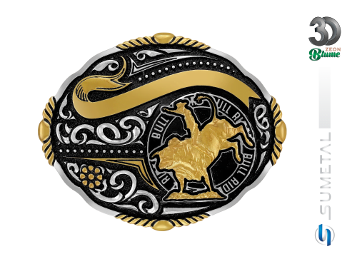 15335FJ ND Fivela Country Masculina Touro Bull Rider Grande