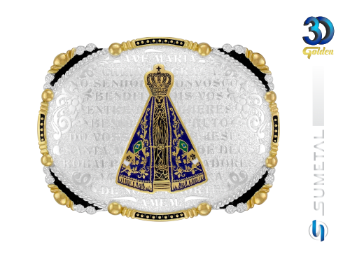 10229F PD Fivela Country Nossa Senhora Com Oração da Ave Maria