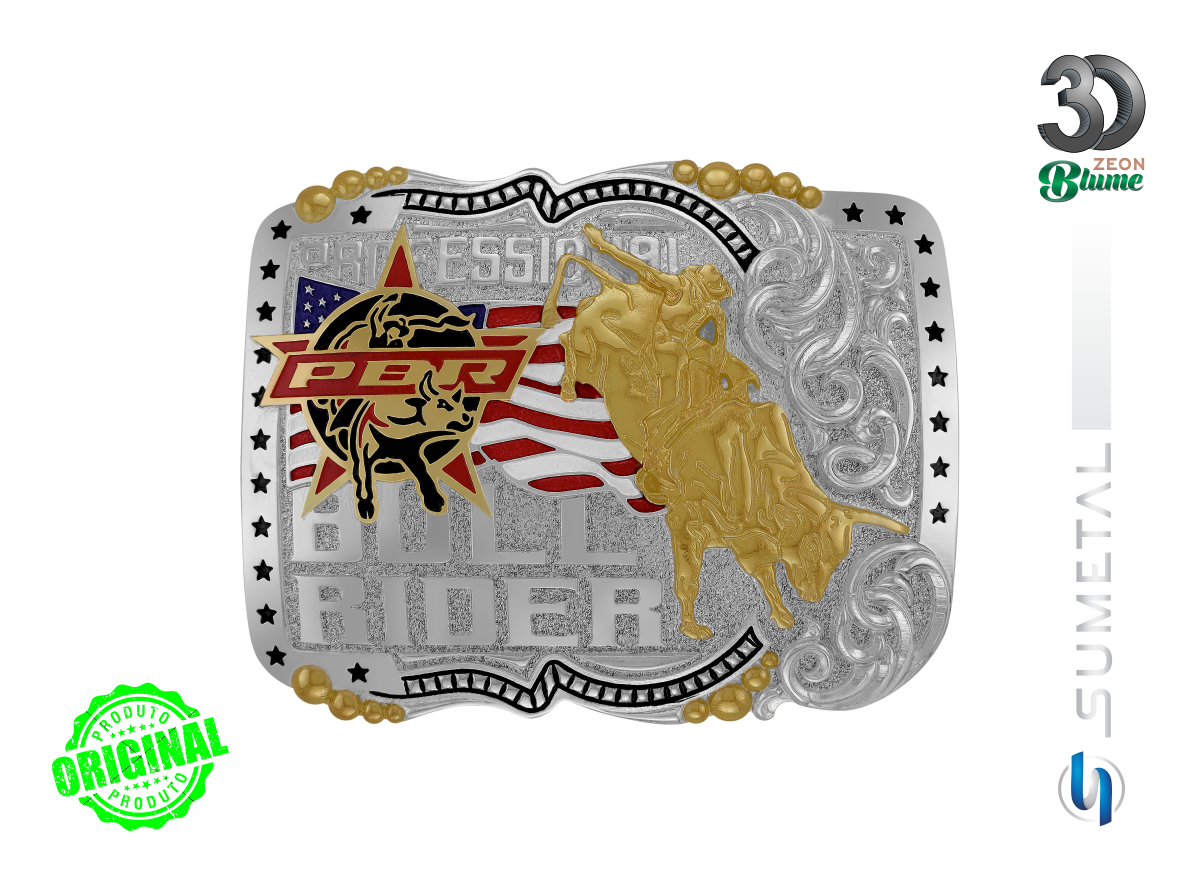 15737F ND Fivela Country Masculina PBR Professional Bull Riders