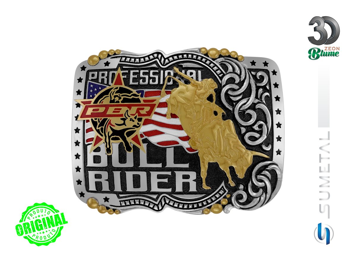 15737FJ ND Fivela Country Masculina PBR Professional Bull Riders