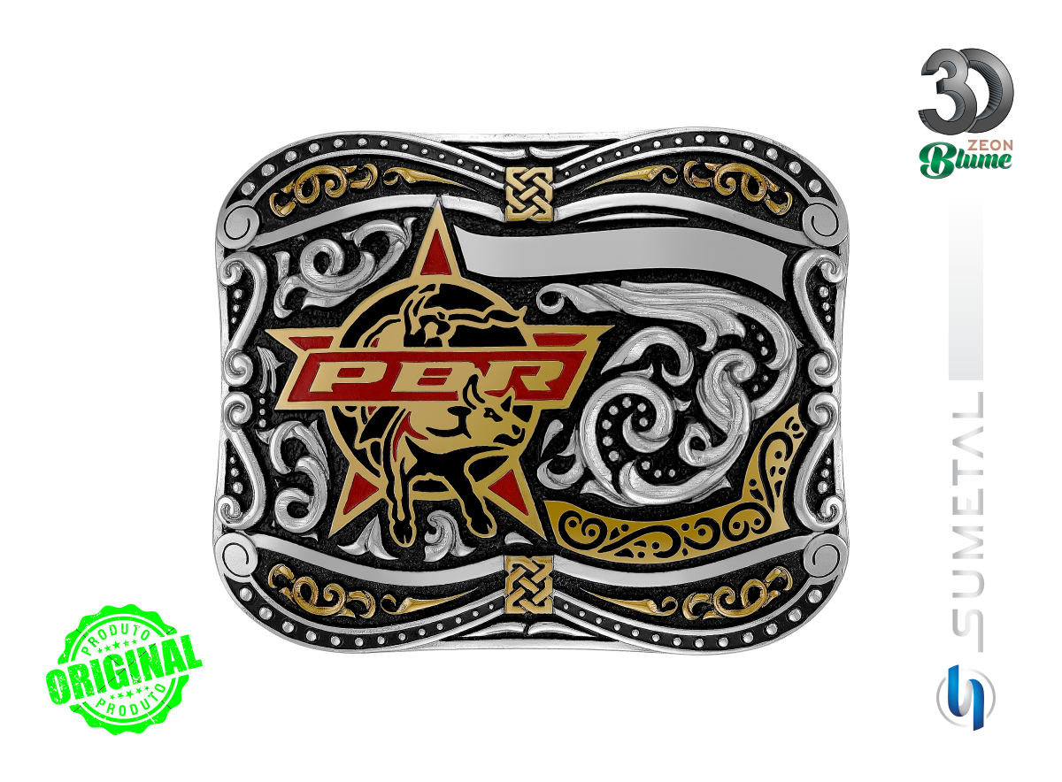 16388FJ ND Fivela Country Masculina PBR Professional Bull Riders