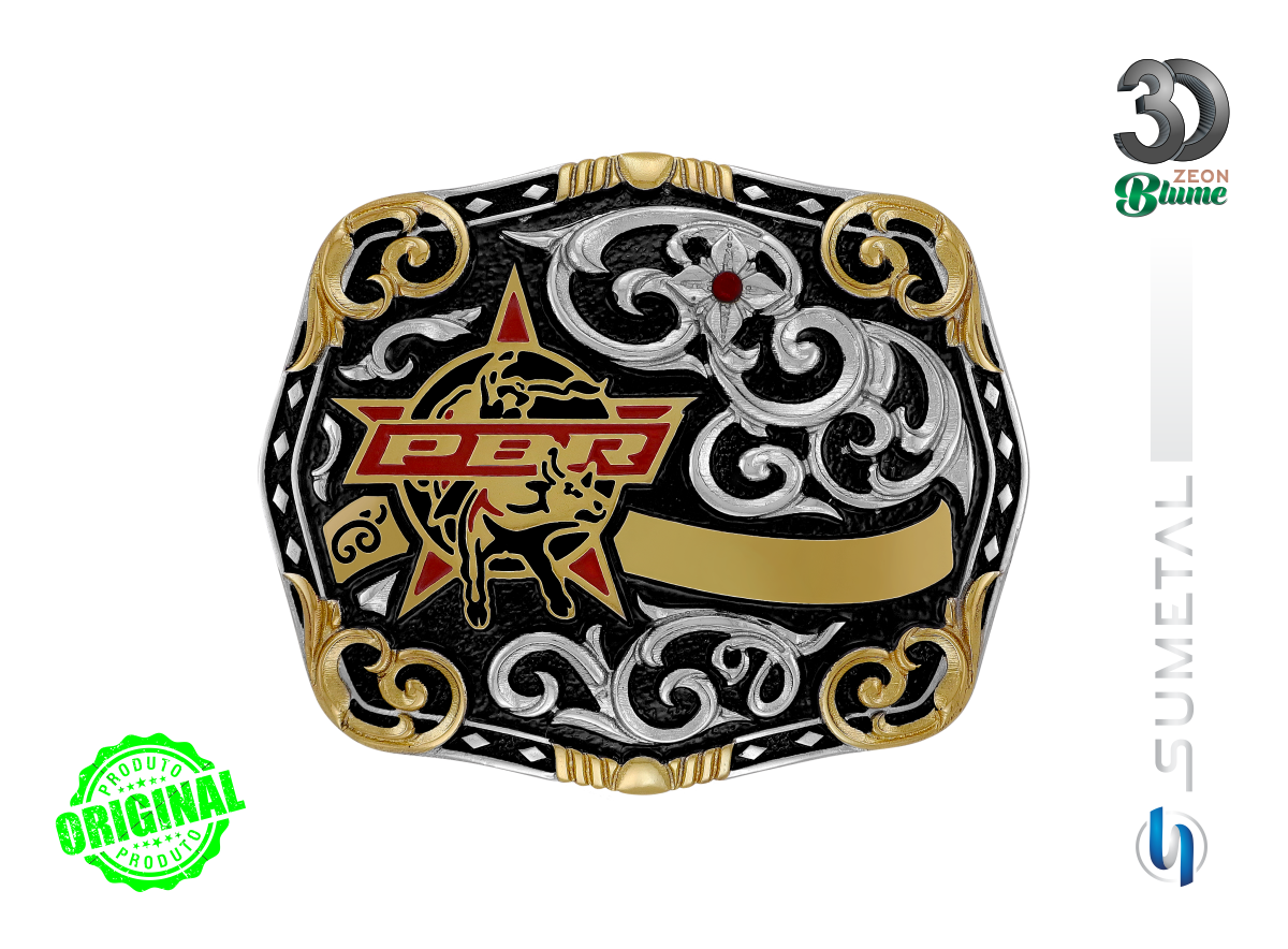 16417FJ ND Fivela Country Masculina PBR Professional Bull Riders