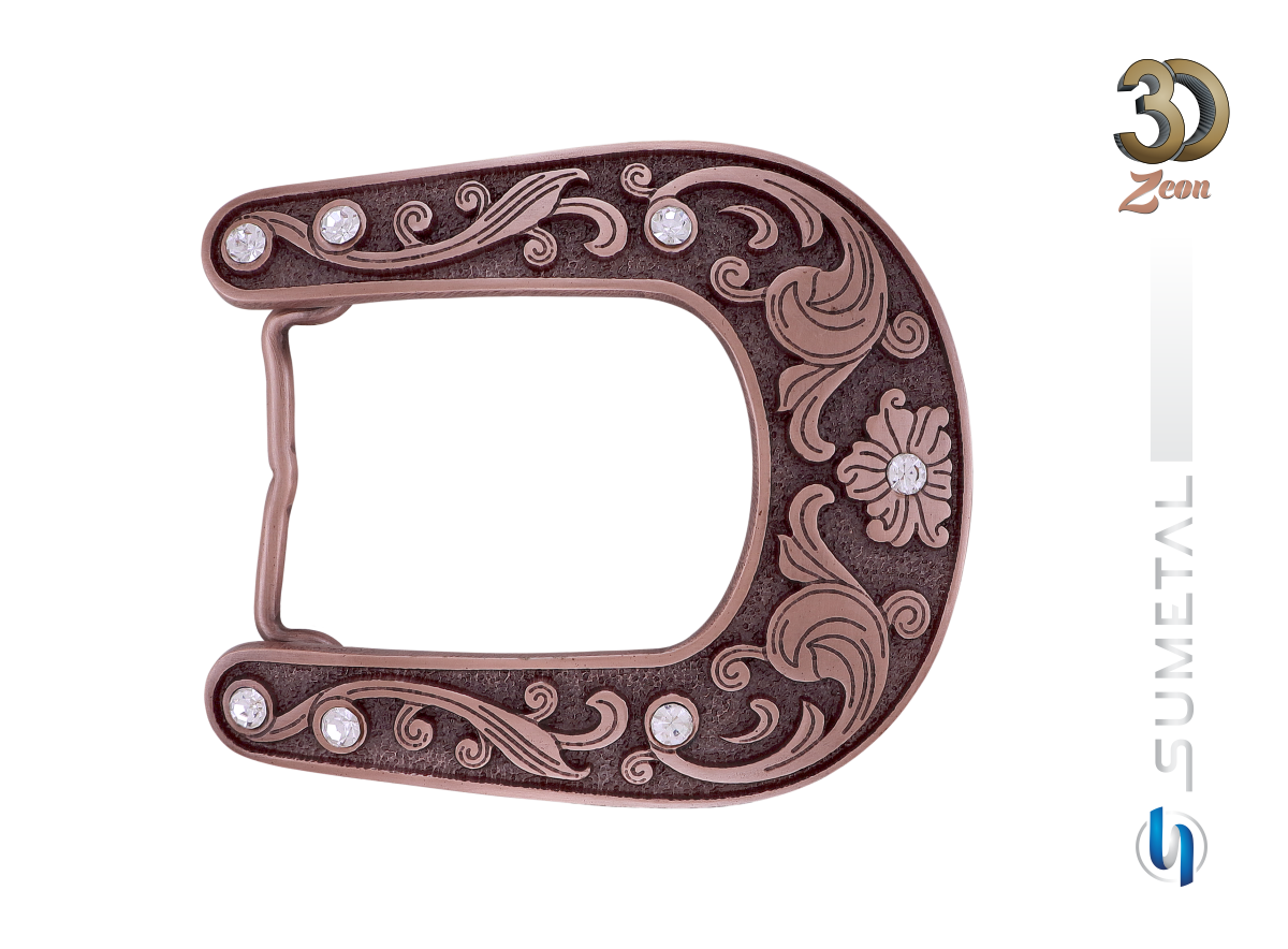 16294F CO Fivela Country 7 Strass Cristal