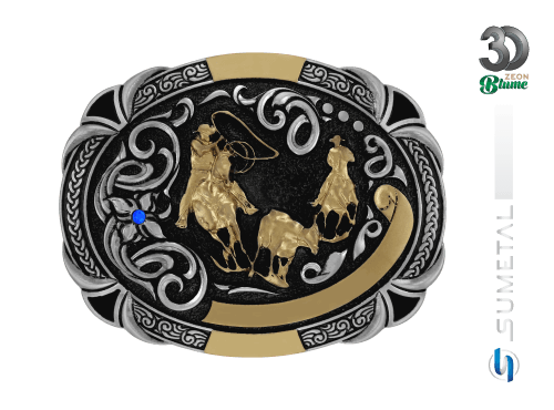 14139FJ PVD Fivela Country Team Roping Masculina