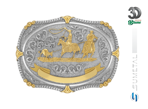 13956F ND Fivela Country Team Roping Masculina