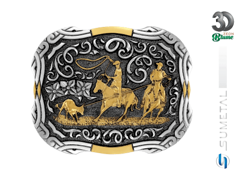 15449FE ND Fivela Country Team Roping Masculina