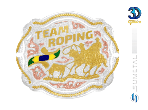15311F PDC Fivela Country Team Roping Adulta Masculina
