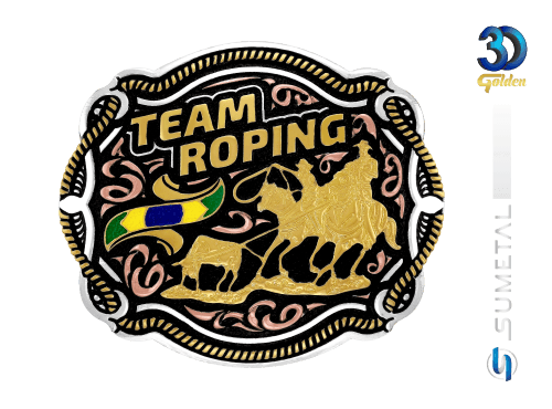 15311FJ PDC Fivela Country Team Roping Adulta Masculina